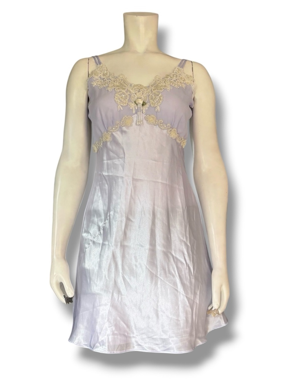 Val Mode Lingerie | Y2K Vintage Beaded Silky Slip Dress